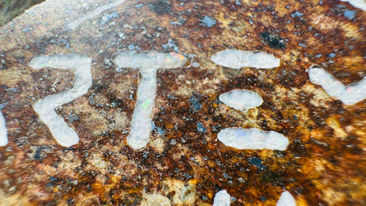 Artemis 2 Tribute Opal Inlay Meteorite