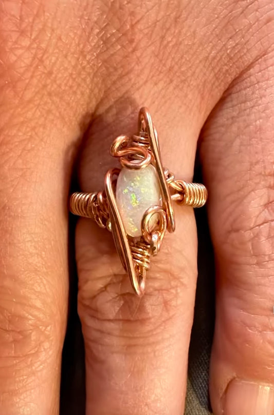 Mystical Australian Opal Ring size 6