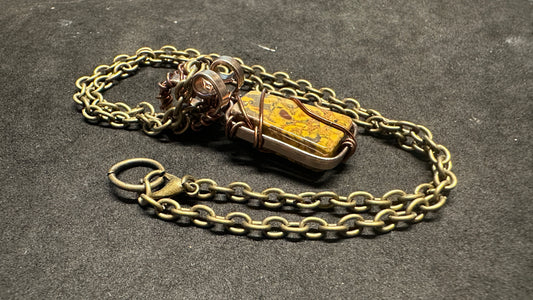 Calligraphy Stone Necklace