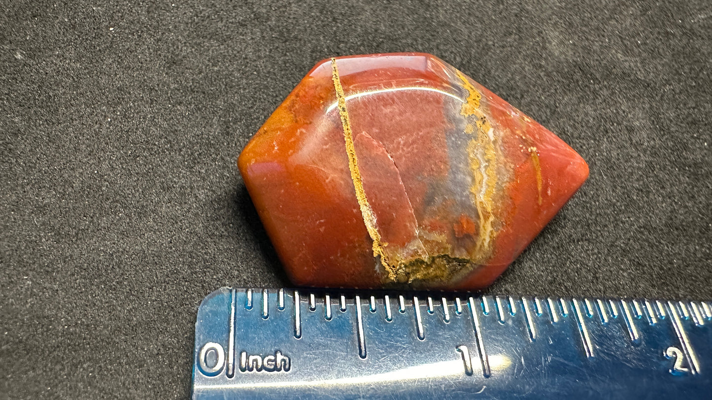 Red Jasper Shield Shaped Cab