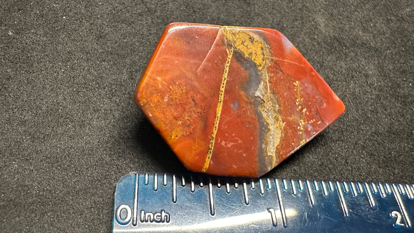 Red Jasper Shield Shaped Cab
