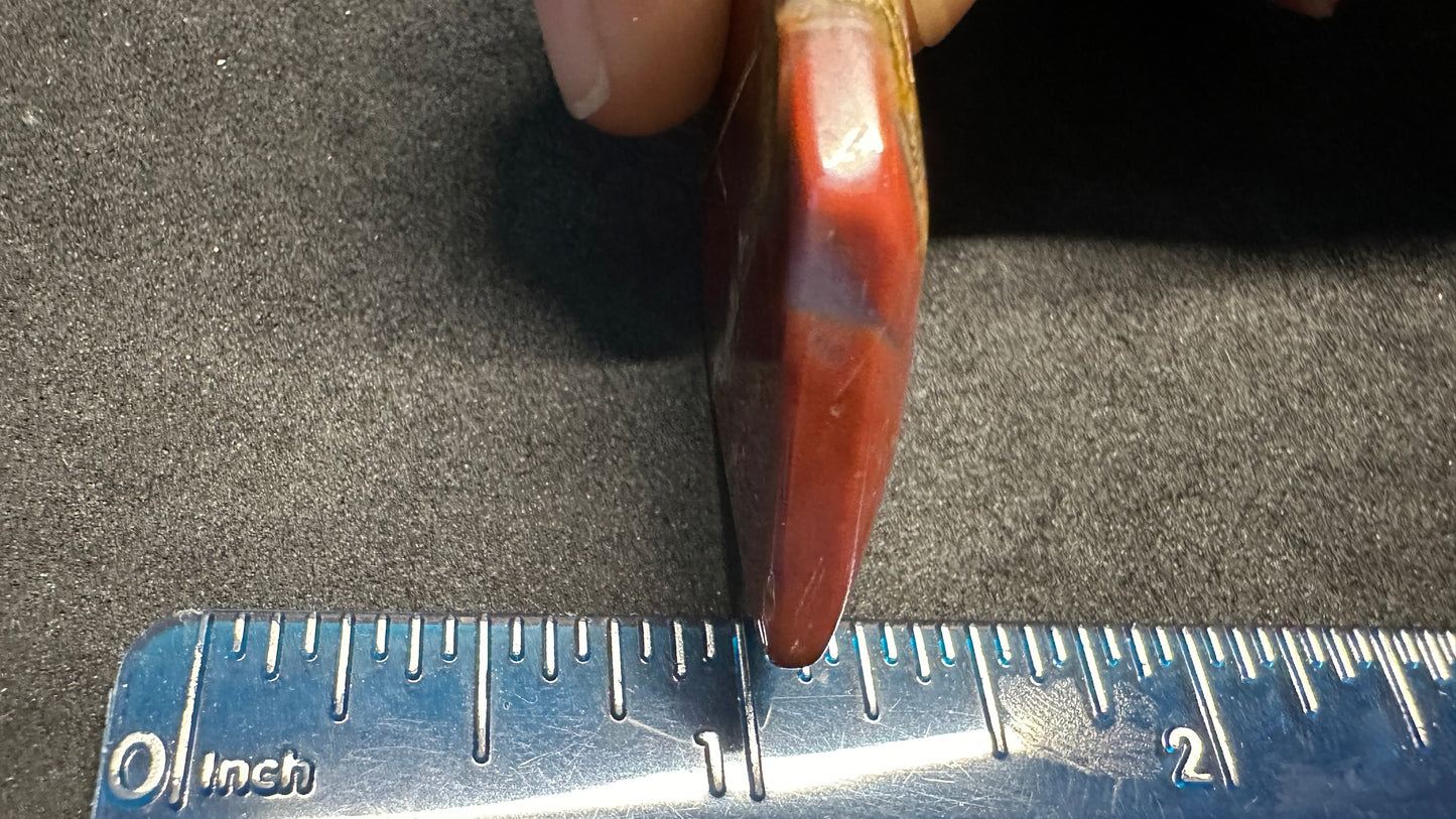 Red Jasper Shield Shaped Cab