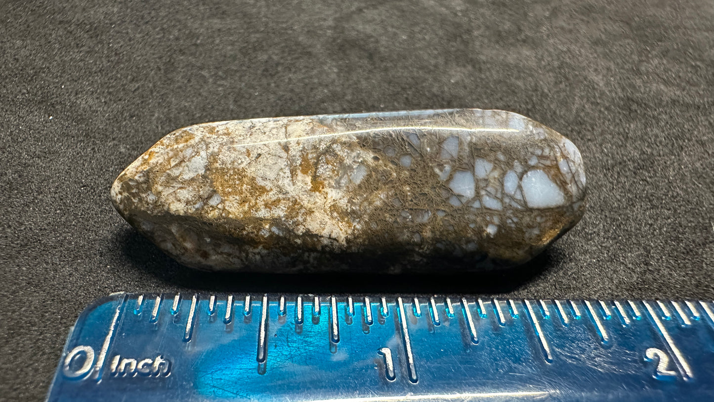 Blue Breccia Agate Cab