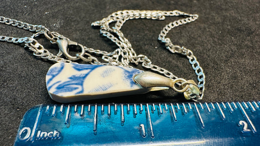 Old Blue Antique Glass Necklace