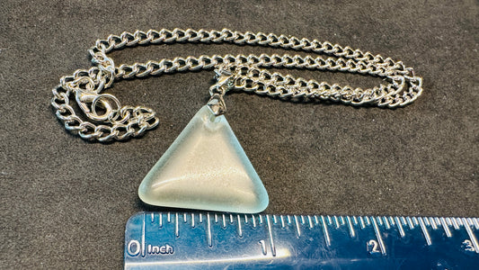 Green Glass Triangle Necklace