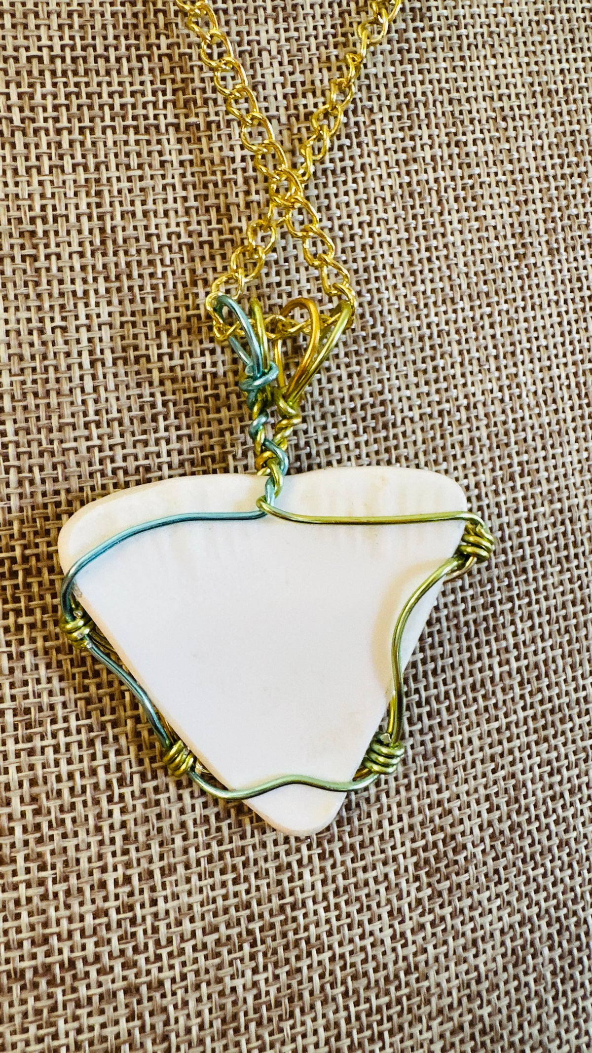 Glow Baby Glow, Antique Uranium Glass Necklace