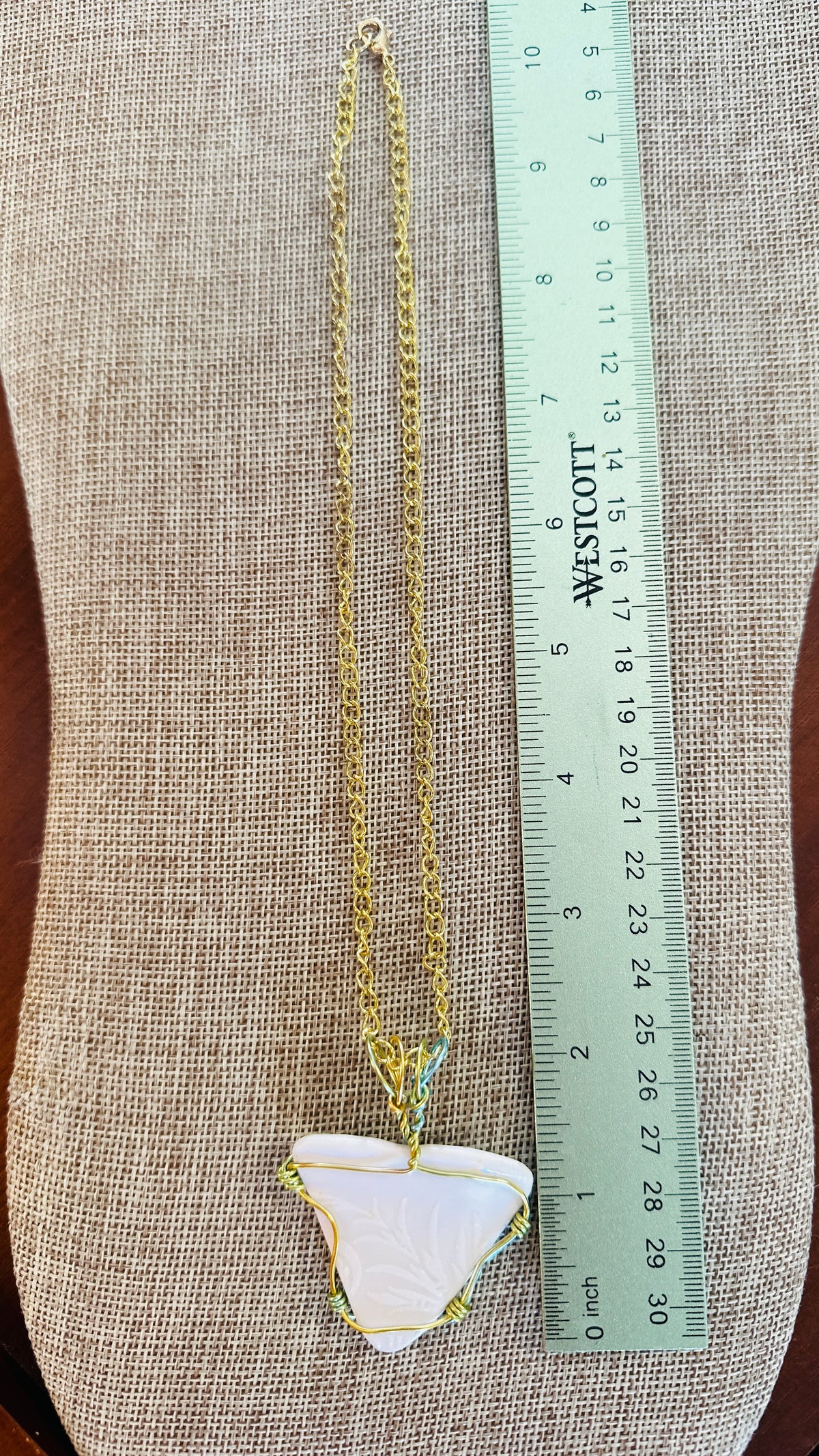 Glow Baby Glow, Antique Uranium Glass Necklace
